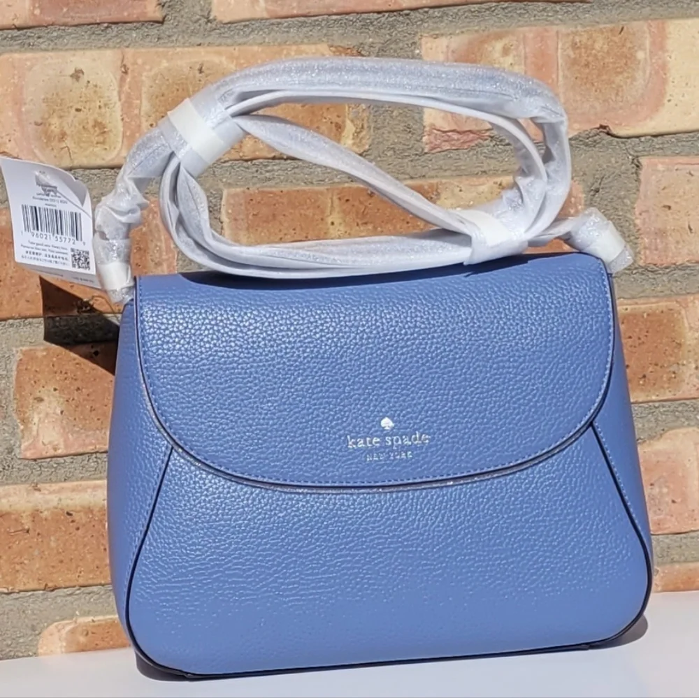 NWT Kate Spade New York Monica Flip Crossbody Bag in Thunderstorm Light Blue - Picture 2 of 11